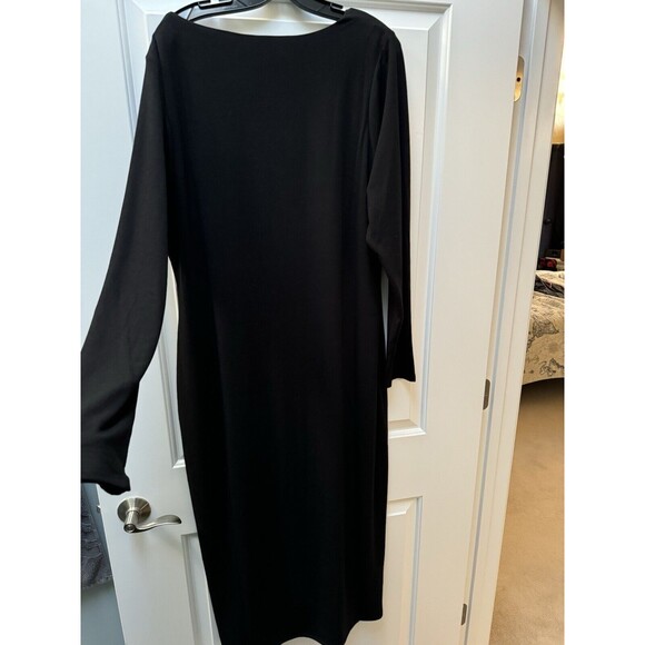 Good American U‎ Ring Midi Dress Women’s Size 3XL/4XL Black Long Sleeve (GA7) - Picture 6 of 11